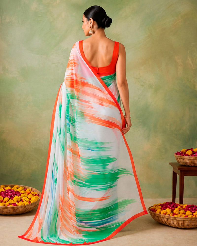 Vishal Prints Independence Day Special Digital Print Saree