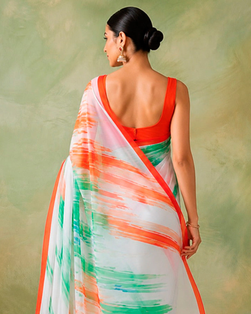 Vishal Prints Independence Day Special Digital Print Saree