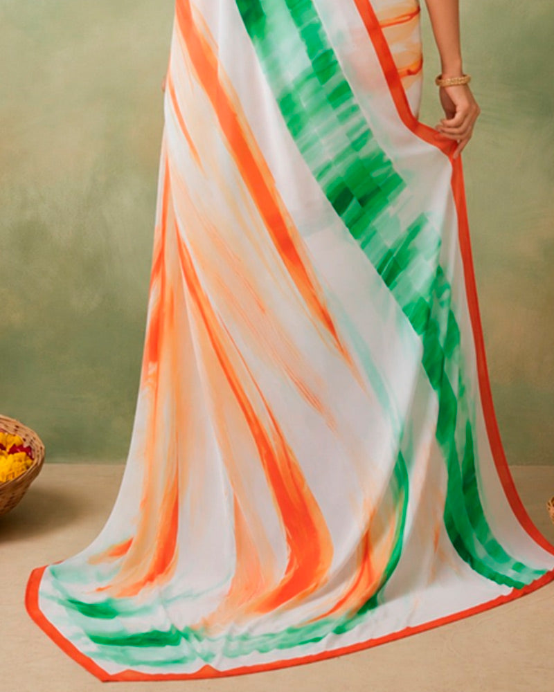 Vishal Prints Independence Day Special Digital Print Saree