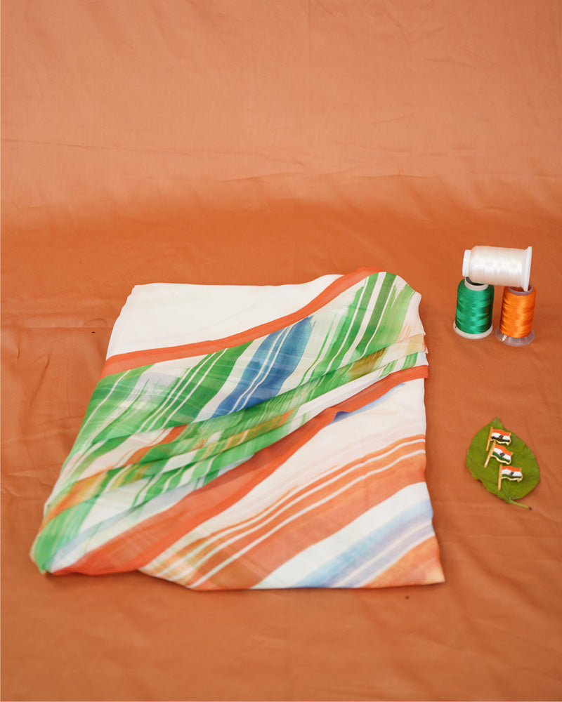 Vishal Prints Independence Day Special Digital Print Saree