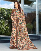 Vishal Prints Multicolor Digital Print Crepe Saree