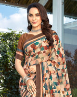 Vishal Prints Multicolor Digital Print Crepe Saree