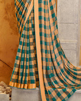 Vishal Prints Sand Brown Fancy Chiffon Designer Saree