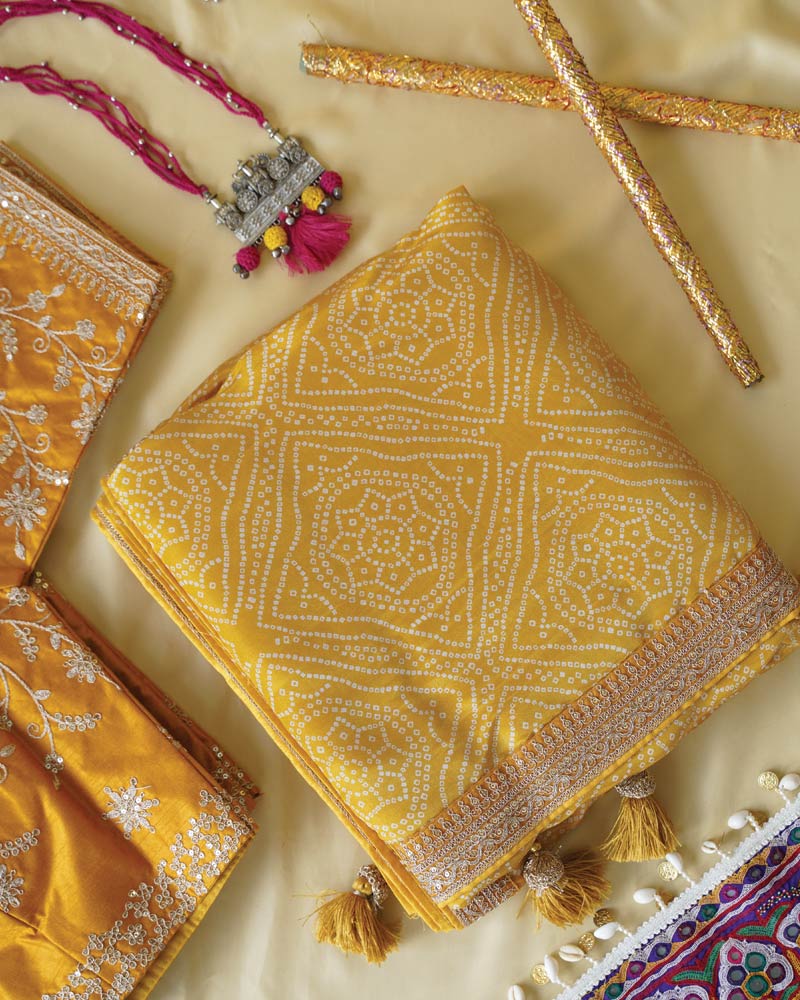 Turmeric Yellow Designer Pure Viscose Traditional Print Saree With Weaved Zari Lining-Embroidery Work And Tassel