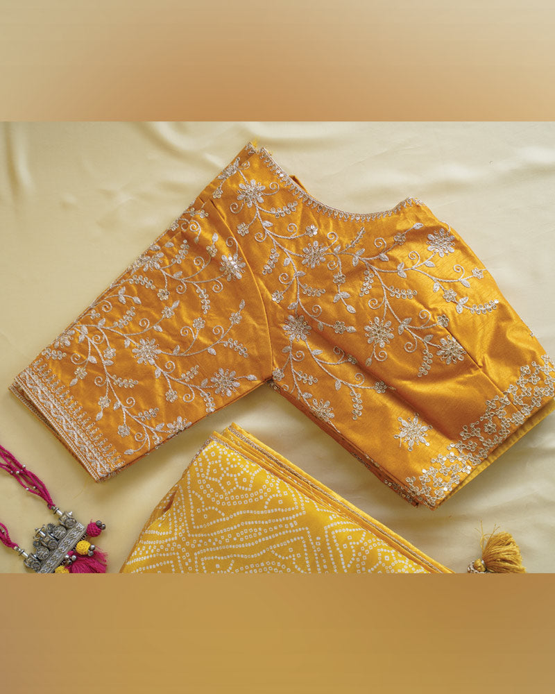 Turmeric Yellow Designer Pure Viscose Traditional Print Saree With Weaved Zari Lining-Embroidery Work And Tassel
