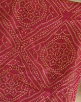 Milano Red Designer Pure Viscose Traditional Print Saree With Weaved Zari Lining-Embroidery Work And Tassel