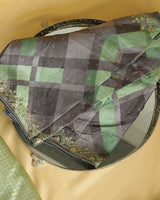 Pistachio Green Fancy Organza Saree With Viscose Zari Lining And Tassel