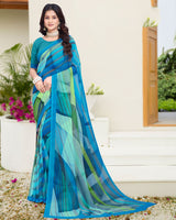 Vishal Prints Multi Color Digital Print Georgette Saree