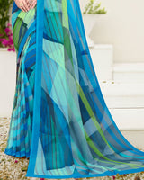 Vishal Prints Multi Color Digital Print Georgette Saree