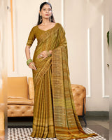 Vishal Prints Ruddy Brown Criva Crepe Digital Print Saree