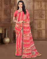 Vishal Prints Coral Printed Georgette Saree