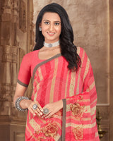 Vishal Prints Coral Printed Georgette Saree