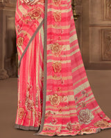 Vishal Prints Coral Printed Georgette Saree