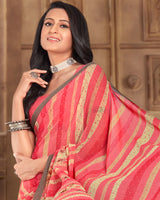 Vishal Prints Coral Printed Georgette Saree