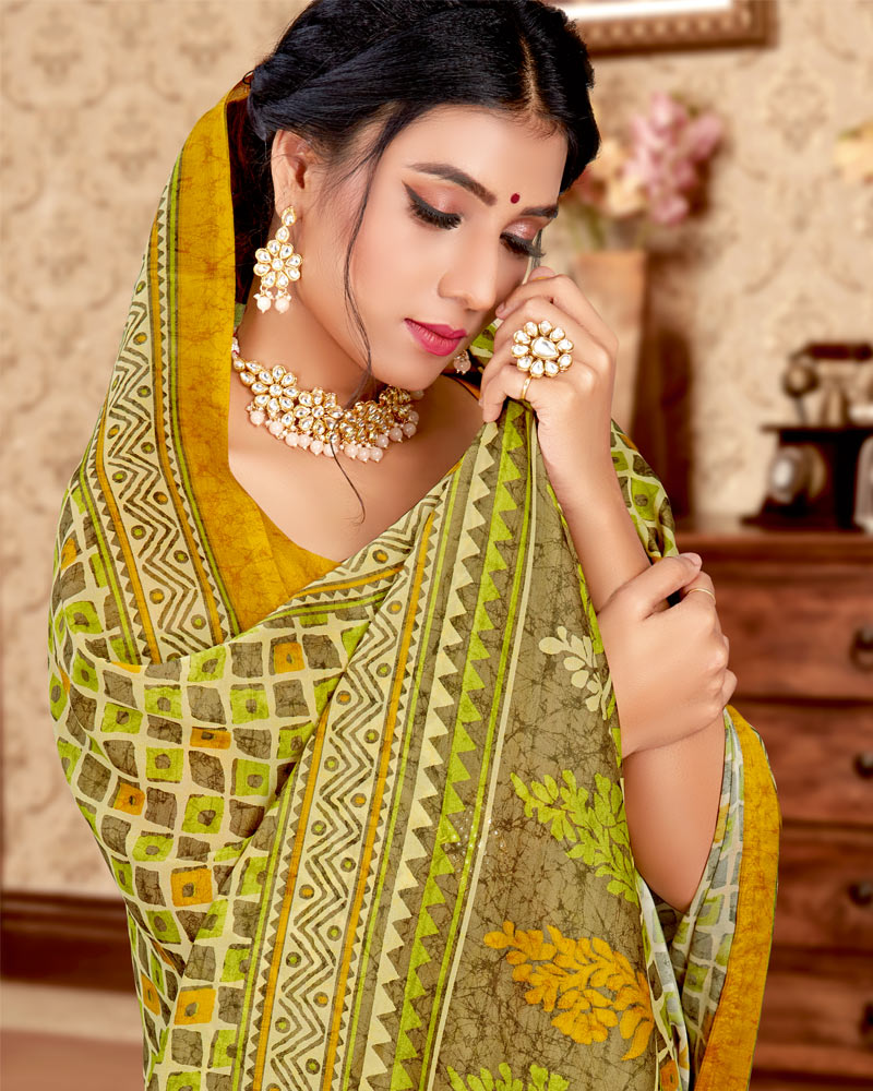 Vishal Prints Multi Digital Print Criva Crepe Saree
