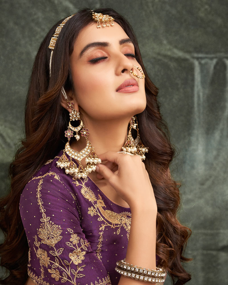 Vishal Prints Light Brown Fancy Chiffon Saree With Diamond Work And Designer Zari Border