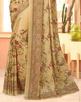 Vishal Prints Fawn Digital Print Criva Crepe Saree