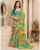 Vishal Prints Wheat Digital Print Georgette Saree With Fancy Border