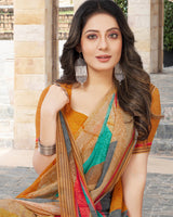 Vishal Prints Multi Digital Print Georgette Patterned Saree