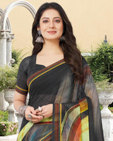Vishal Prints Multi Digital Print Georgette Patterned Saree