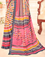 Vishal Prints Multi Printed Georgette Saree