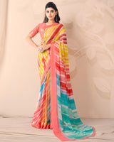 Vishal Prints Multi Digital Print Chiffon Saree