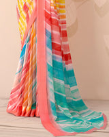 Vishal Prints Multi Digital Print Chiffon Saree