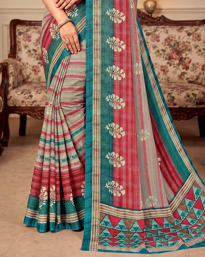 Vishal Prints Multicolor Digital Print Criva Crepe Saree