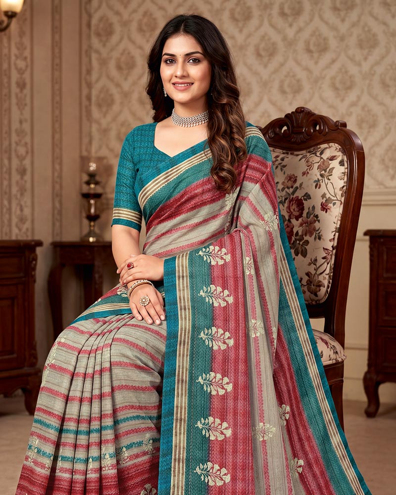 Vishal Prints Multicolor Digital Print Criva Crepe Saree