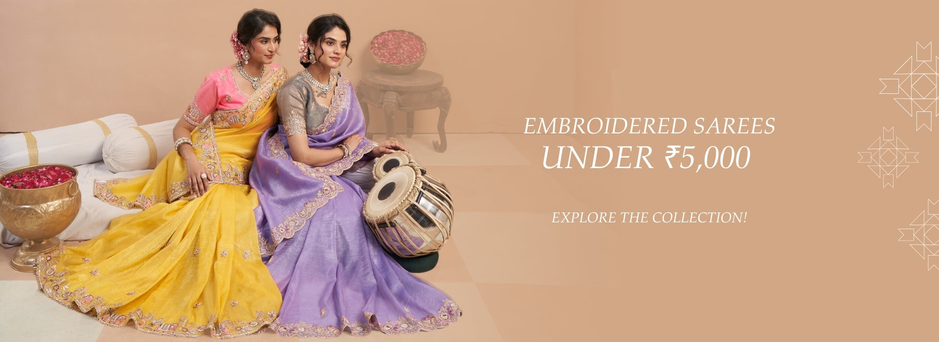 Embroidered Sarees Under ₹5,000