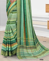 Vishal Prints Sea Green Digital Print Criva Crepe Saree