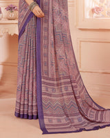 Vishal Prints Brandy Rose Digital Print Criva Crepe Saree