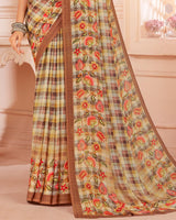 Vishal Prints Multi Color Digital Print Criva Crepe Saree