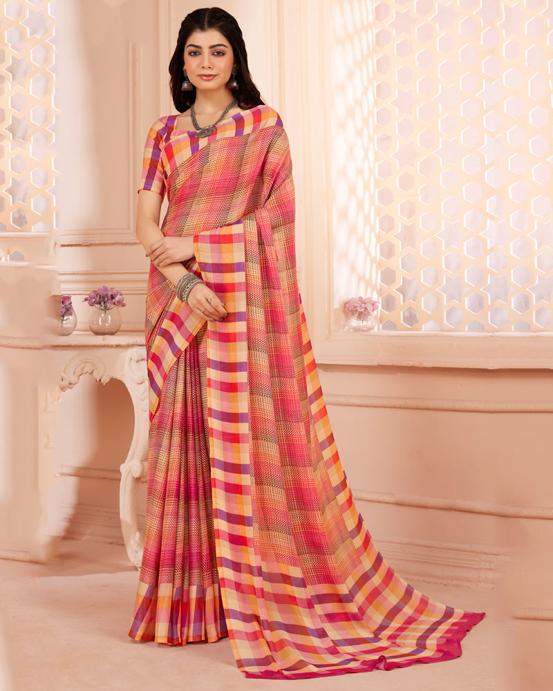 Vishal Prints Multi Color Digital Print Criva Crepe Saree