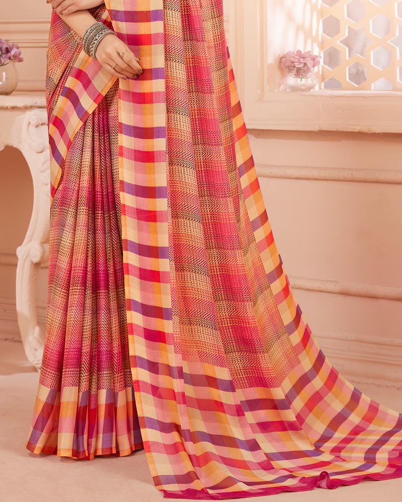 Vishal Prints Multi Color Digital Print Criva Crepe Saree