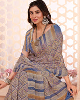 Vishal Prints Sand Dune Digital Print Criva Crepe Saree