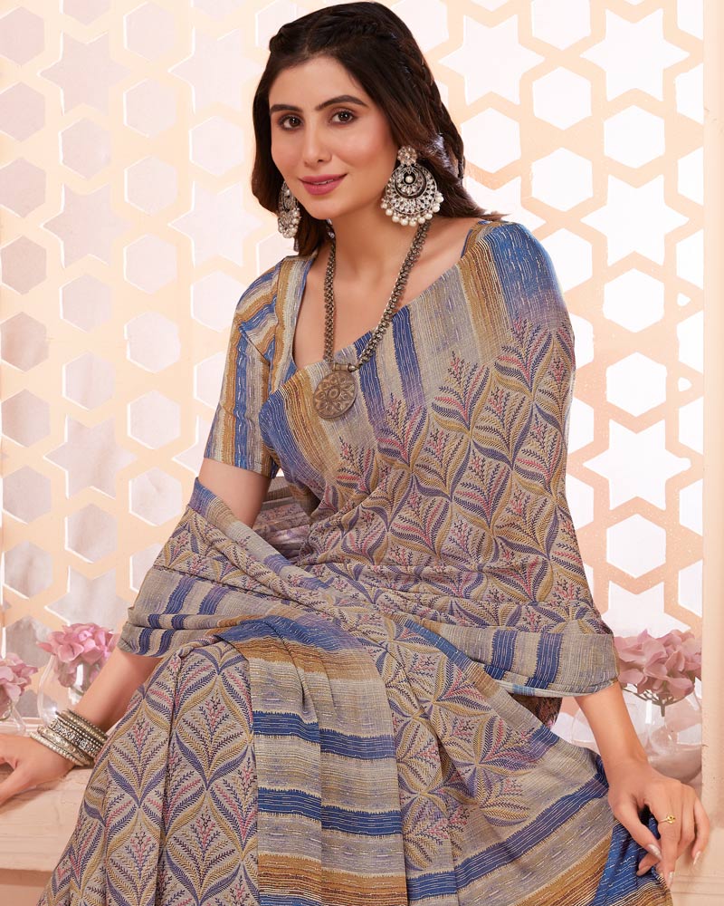 Vishal Prints Sand Dune Digital Print Criva Crepe Saree