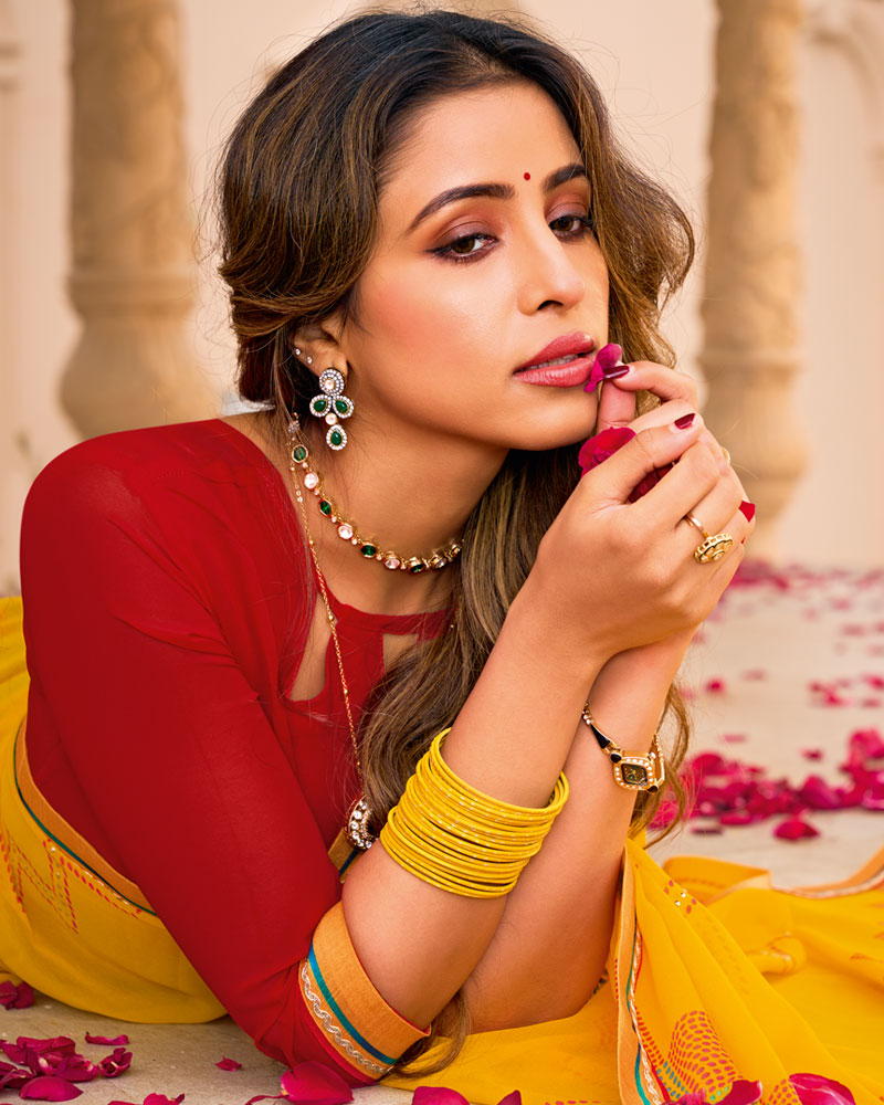 Vishal Prints Bright Yellow Printed Georgette Saree With Fancy Border