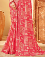 Vishal Prints Coral Printed Criva Crepe Saree With Fancy Border