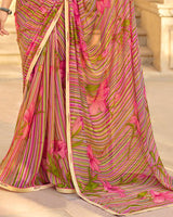 Vishal Prints Multicolor Printed Georgette Saree With Fancy Border