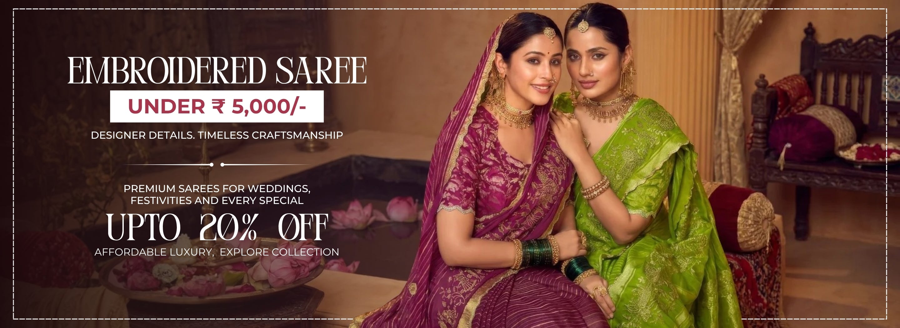 Embroidered Sarees Under ₹5,000